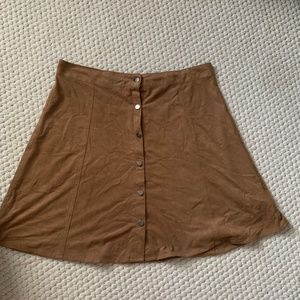 Suede Mustard Skirt
